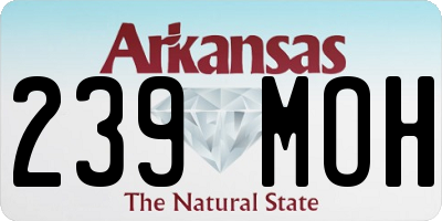 AR license plate 239MOH