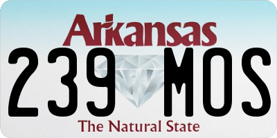 AR license plate 239MOS