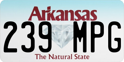 AR license plate 239MPG