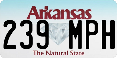 AR license plate 239MPH