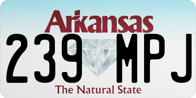 AR license plate 239MPJ