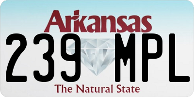 AR license plate 239MPL