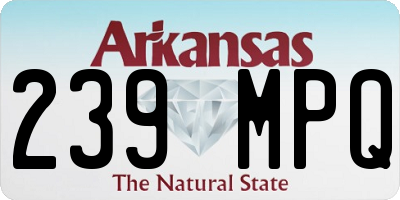 AR license plate 239MPQ