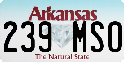 AR license plate 239MSO