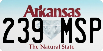 AR license plate 239MSP