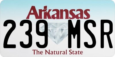 AR license plate 239MSR