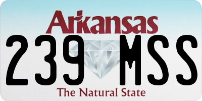 AR license plate 239MSS