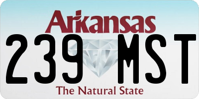 AR license plate 239MST