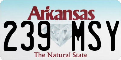 AR license plate 239MSY