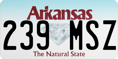 AR license plate 239MSZ