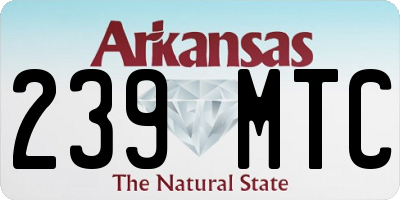 AR license plate 239MTC