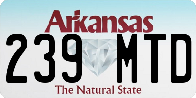 AR license plate 239MTD