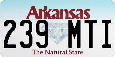 AR license plate 239MTI