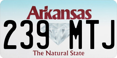 AR license plate 239MTJ