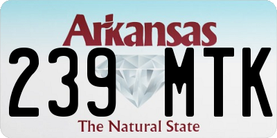 AR license plate 239MTK