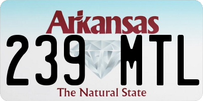 AR license plate 239MTL