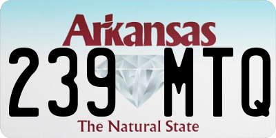 AR license plate 239MTQ