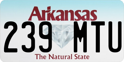 AR license plate 239MTU