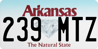 AR license plate 239MTZ