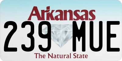 AR license plate 239MUE