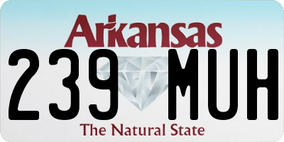 AR license plate 239MUH