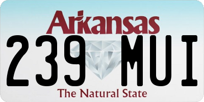 AR license plate 239MUI
