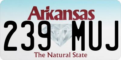 AR license plate 239MUJ
