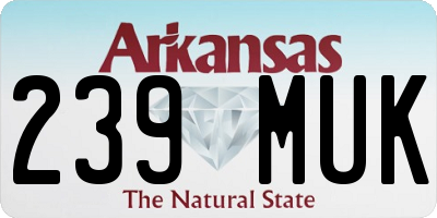 AR license plate 239MUK