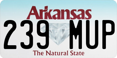 AR license plate 239MUP