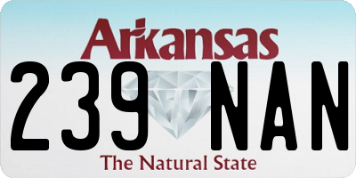 AR license plate 239NAN