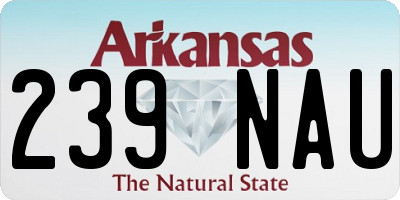 AR license plate 239NAU