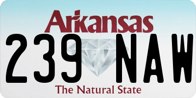 AR license plate 239NAW