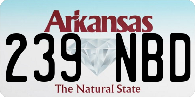 AR license plate 239NBD