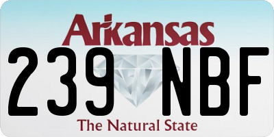AR license plate 239NBF