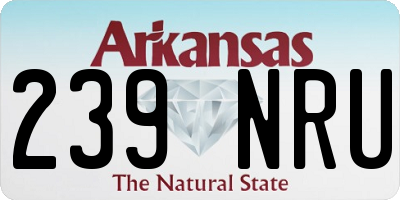 AR license plate 239NRU