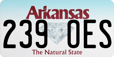 AR license plate 239OES
