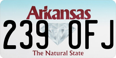 AR license plate 239OFJ