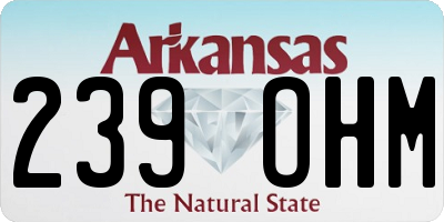 AR license plate 239OHM