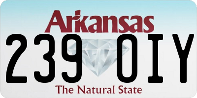 AR license plate 239OIY