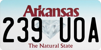 AR license plate 239UOA