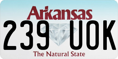 AR license plate 239UOK