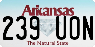 AR license plate 239UON