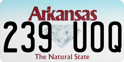 AR license plate 239UOQ