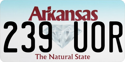 AR license plate 239UOR
