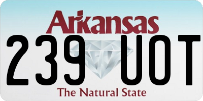 AR license plate 239UOT