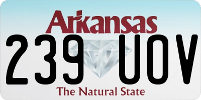 AR license plate 239UOV