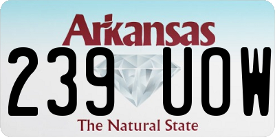 AR license plate 239UOW