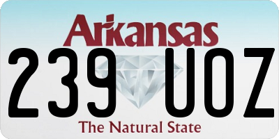 AR license plate 239UOZ
