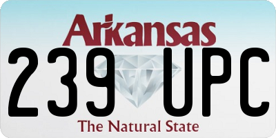 AR license plate 239UPC