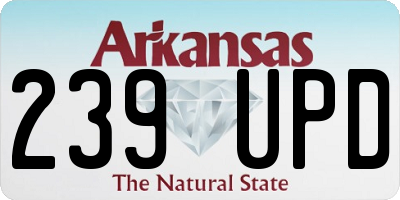 AR license plate 239UPD